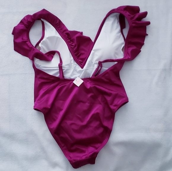 Pink Victoria Secret V Neck One Piece Bathing Suit - Picture 2 of 6